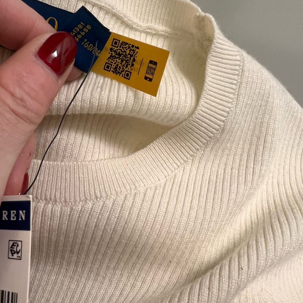 Ralph Lauren Cream sweater pleated long sleeve dress. - Picture 9 of 11
